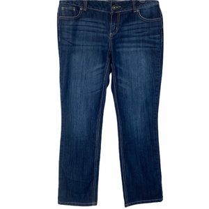 Maurices Straight Leg Denim Jeans Dark Wash Size 9/10